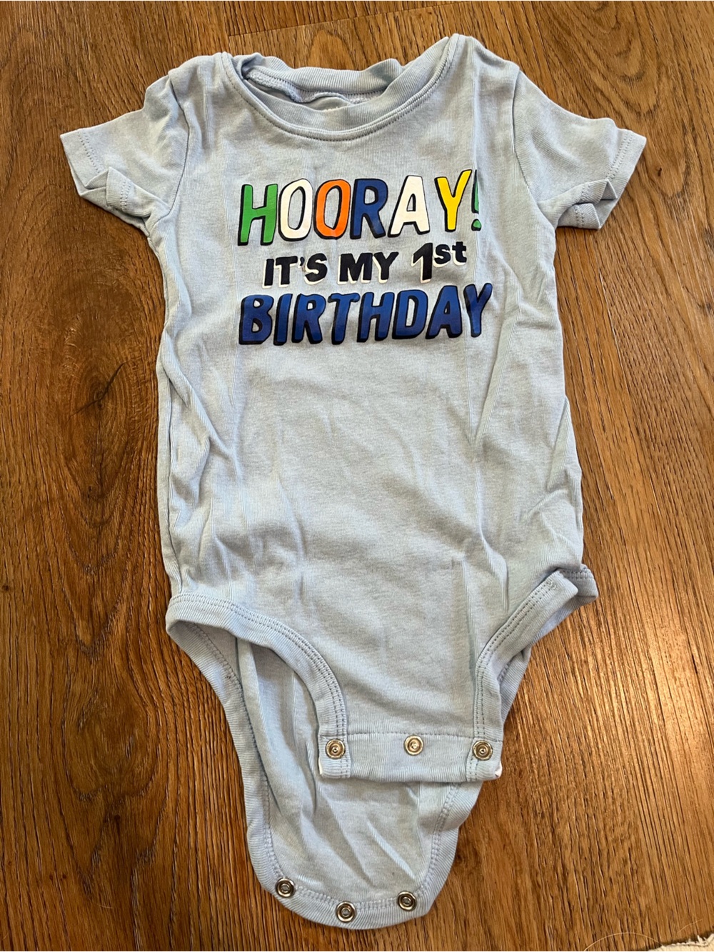 Carter's, 1st Birthday Onsie, Light Blue, 18 months